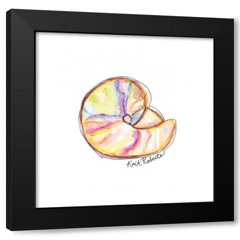 Shell Yes! Black Modern Wood Framed Art Print with Double Matting by Roberts, Kait