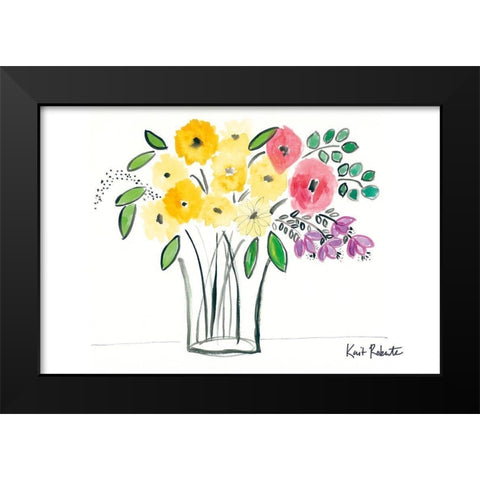 Fresh Finds at the Market Black Modern Wood Framed Art Print by Roberts, Kait