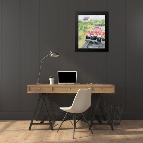 The Fun Begins Where the Pavement Ends   Black Modern Wood Framed Art Print by Roberts, Kait