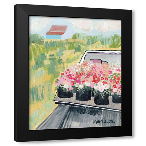 The Fun Begins Where the Pavement Ends   Black Modern Wood Framed Art Print with Double Matting by Roberts, Kait