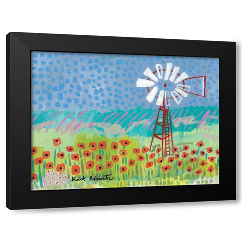 Small Town Charm Black Modern Wood Framed Art Print with Double Matting by Roberts, Kait