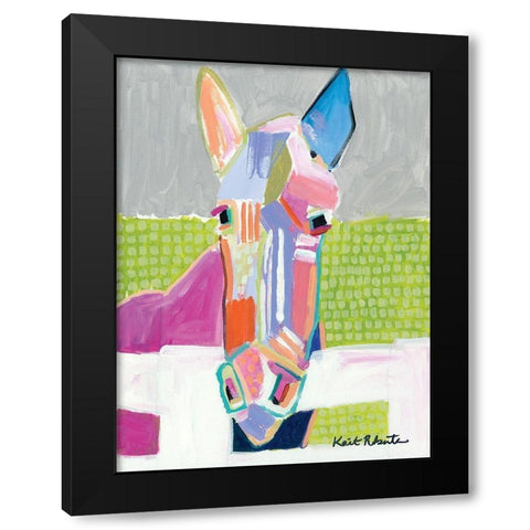 Darlin Black Modern Wood Framed Art Print by Roberts, Kait