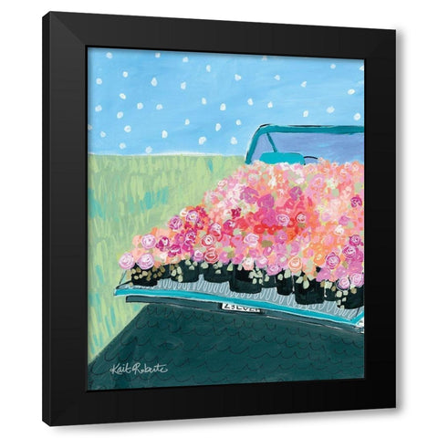 I Donâ€™t Belong in a Garden   Black Modern Wood Framed Art Print by Roberts, Kait