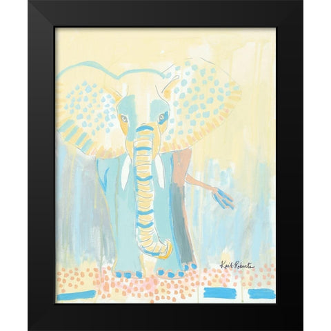 An Elephant Never Forgets  Black Modern Wood Framed Art Print by Roberts, Kait