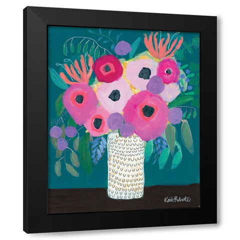 Honeysuckle and Such    Black Modern Wood Framed Art Print with Double Matting by Roberts, Kait