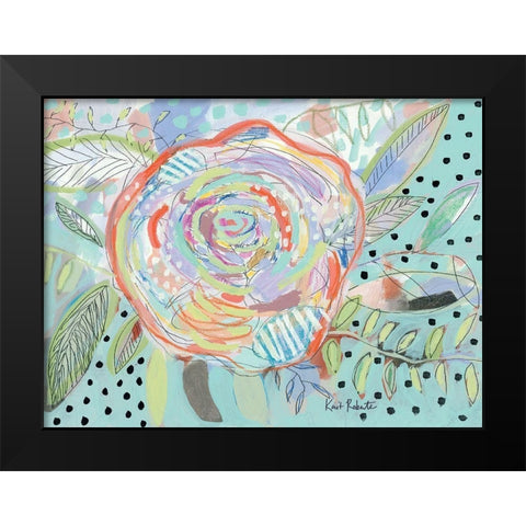 Bloom for Yourself Black Modern Wood Framed Art Print by Roberts, Kait