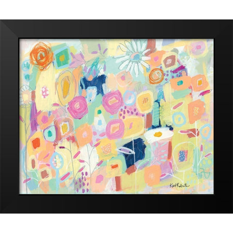 Its Risky to Blossom Black Modern Wood Framed Art Print by Roberts, Kait