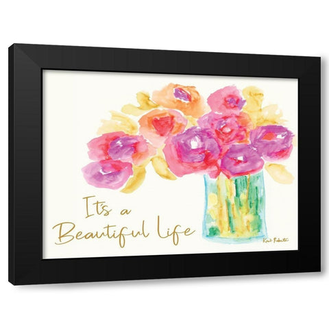 Its a Beautiful Life Black Modern Wood Framed Art Print with Double Matting by Roberts, Kait