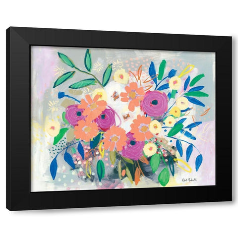 Adore Black Modern Wood Framed Art Print with Double Matting by Roberts, Kait