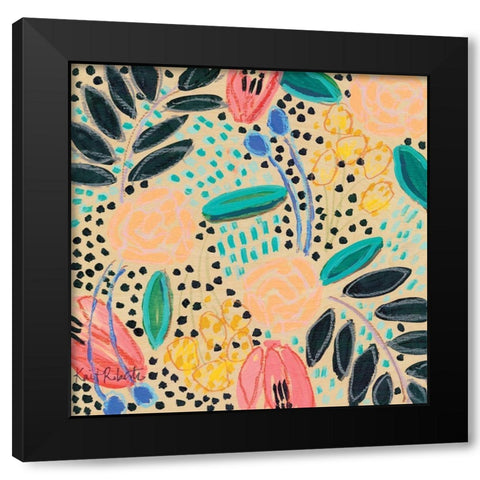 Love, and then Some Black Modern Wood Framed Art Print by Roberts, Kait