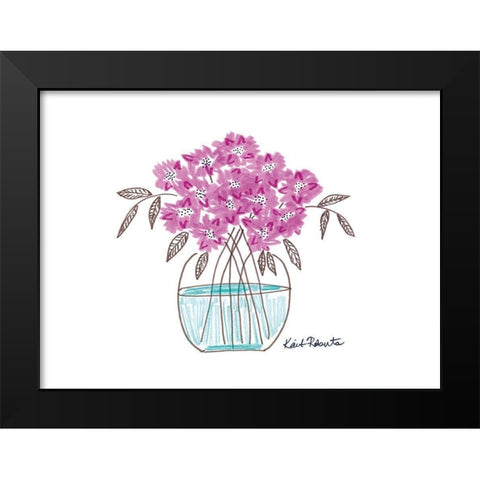 Flower for Brooke       Black Modern Wood Framed Art Print by Roberts, Kait