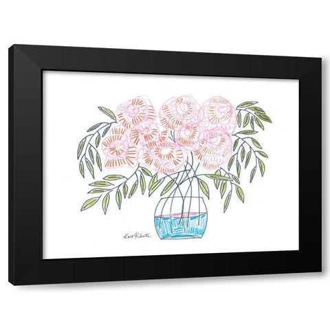 Flowers for Emma    Black Modern Wood Framed Art Print with Double Matting by Roberts, Kait