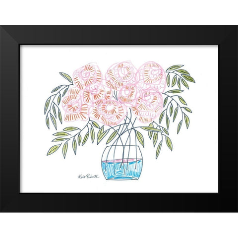 Flowers for Emma    Black Modern Wood Framed Art Print by Roberts, Kait