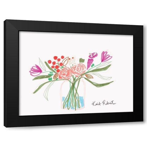 Bouquet for Carle Black Modern Wood Framed Art Print with Double Matting by Roberts, Kait