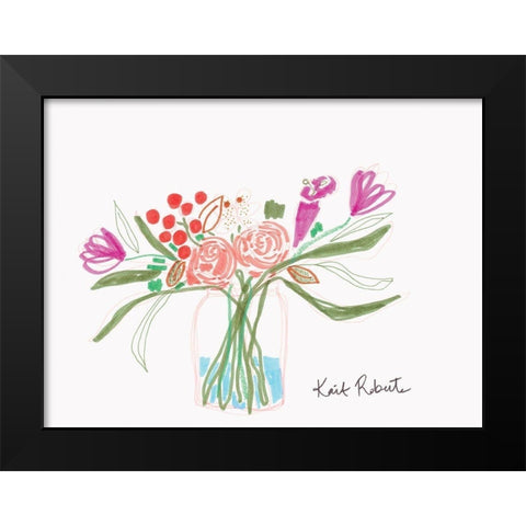 Bouquet for Carle Black Modern Wood Framed Art Print by Roberts, Kait