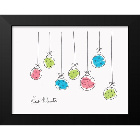 Deck the Halls Black Modern Wood Framed Art Print by Roberts, Kait