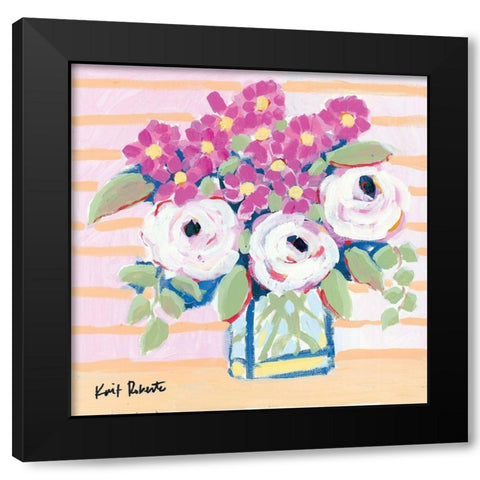 Market Bouquet Black Modern Wood Framed Art Print with Double Matting by Roberts, Kait