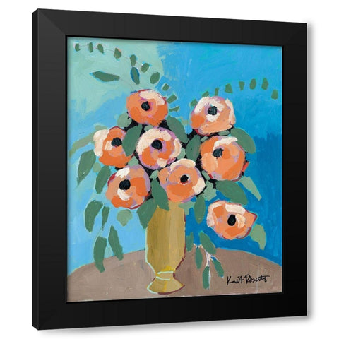 Bouquet for Granny Black Modern Wood Framed Art Print with Double Matting by Roberts, Kait