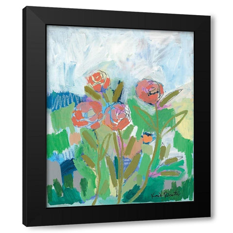 The Garden in May Black Modern Wood Framed Art Print by Roberts, Kait