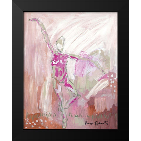 Graceful Black Modern Wood Framed Art Print by Roberts, Kait