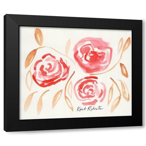 Lovey Dovey Black Modern Wood Framed Art Print by Roberts, Kait