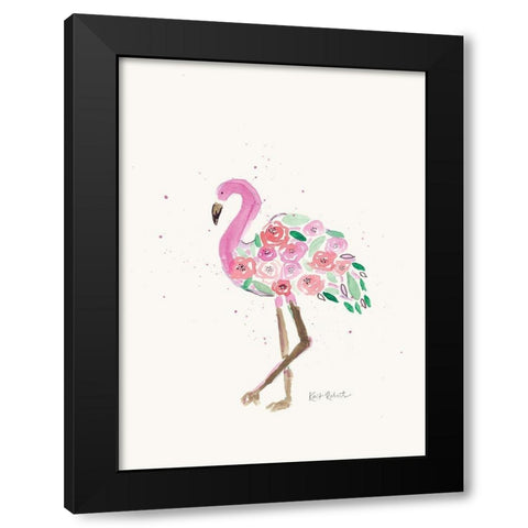 Blooming Equals Becoming Black Modern Wood Framed Art Print by Roberts, Kait