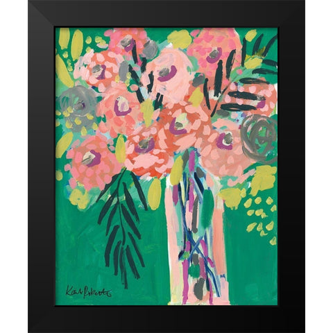 Still Life in Jade Black Modern Wood Framed Art Print by Roberts, Kait