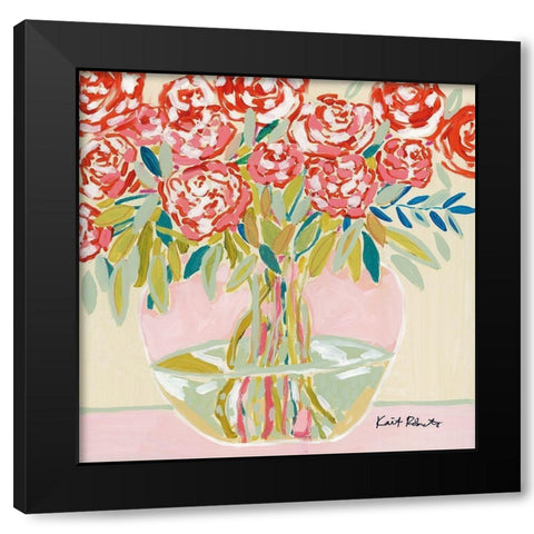 Afternoon Blooms For You Black Modern Wood Framed Art Print with Double Matting by Roberts, Kait