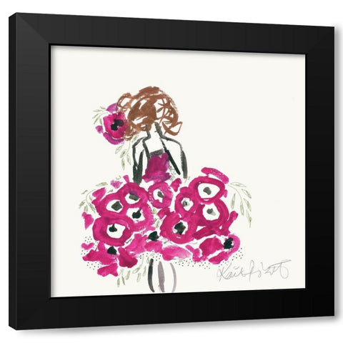 Georgia Rose Black Modern Wood Framed Art Print by Roberts, Kait