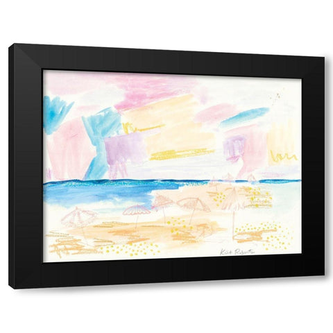 Memories of Beach Time Black Modern Wood Framed Art Print by Roberts, Kait