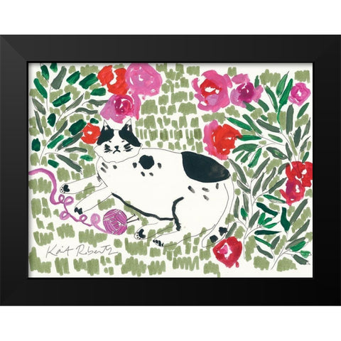 The Cat Named Crash Black Modern Wood Framed Art Print by Roberts, Kait