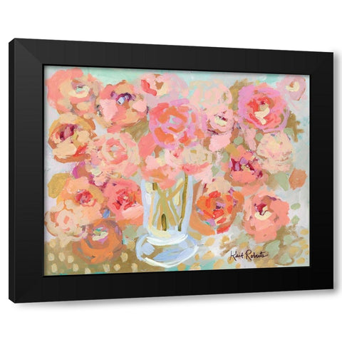 Bountiful Blooms Black Modern Wood Framed Art Print by Roberts, Kait