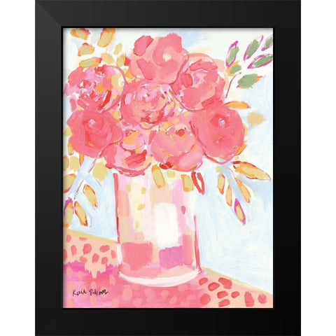 Watermelon Crush Black Modern Wood Framed Art Print by Roberts, Kait