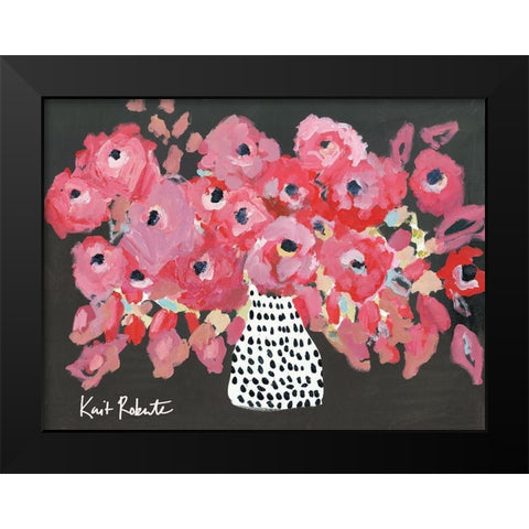 Bloom Widely Black Modern Wood Framed Art Print by Roberts, Kait