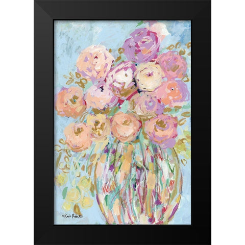 After Everything, She Still Bloomed Black Modern Wood Framed Art Print by Roberts, Kait