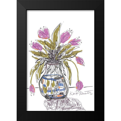 Spring Tulips for Granny    Black Modern Wood Framed Art Print by Roberts, Kait