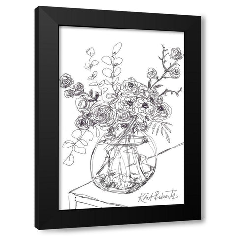 From the Garden Black Modern Wood Framed Art Print by Roberts, Kait