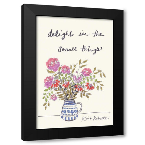 Simple Pleasures Black Modern Wood Framed Art Print with Double Matting by Roberts, Kait