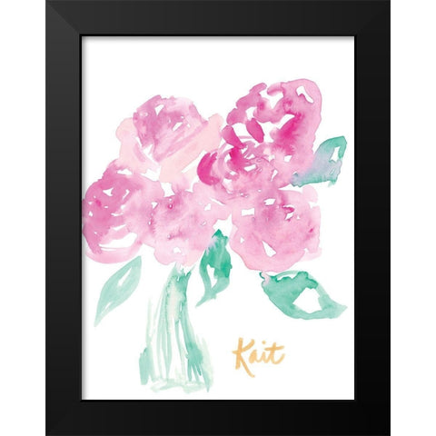 Pretty in Pink Black Modern Wood Framed Art Print by Roberts, Kait