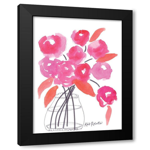 Grannys Vase Black Modern Wood Framed Art Print with Double Matting by Roberts, Kait