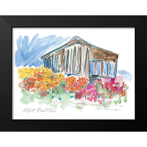The Old House Black Modern Wood Framed Art Print by Roberts, Kait