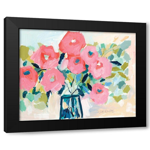 Blooms for Ruthie Black Modern Wood Framed Art Print with Double Matting by Roberts, Kait