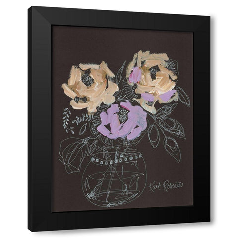 Swooning for You Black Modern Wood Framed Art Print with Double Matting by Roberts, Kait