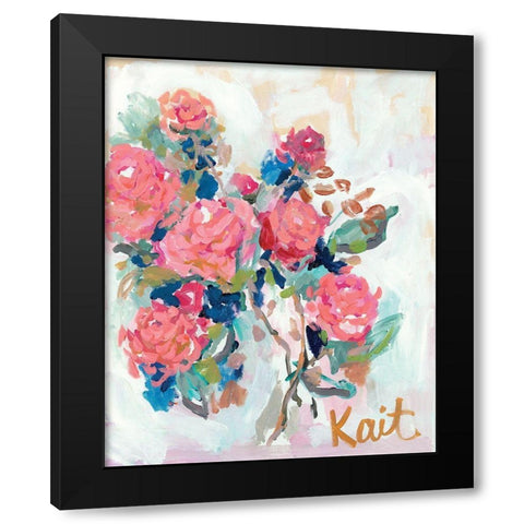 All Flowers Need Time Black Modern Wood Framed Art Print with Double Matting by Roberts, Kait