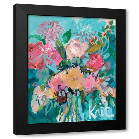 Listen Black Modern Wood Framed Art Print by Roberts, Kait