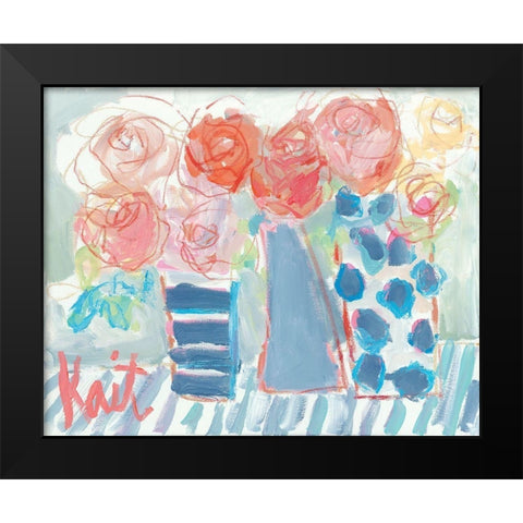 Tea Party Black Modern Wood Framed Art Print by Roberts, Kait