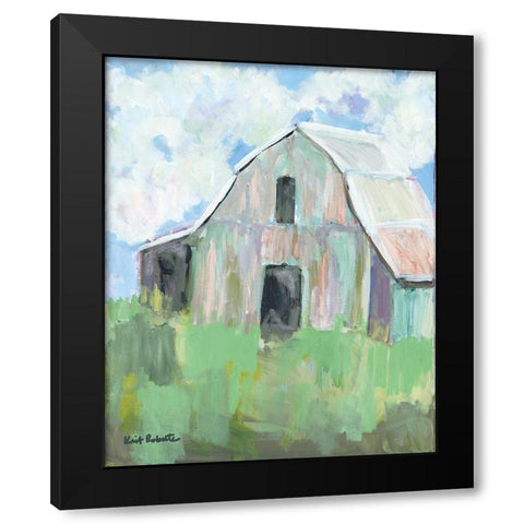 Pastel Barn I Black Modern Wood Framed Art Print with Double Matting by Roberts, Kait