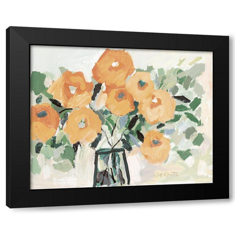Blooms for Ruthie Black Modern Wood Framed Art Print with Double Matting by Roberts, Kait