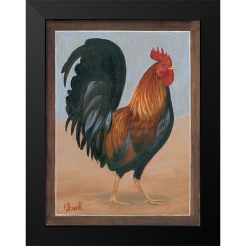 The Prince Black Modern Wood Framed Art Print by Sherrill, Kate