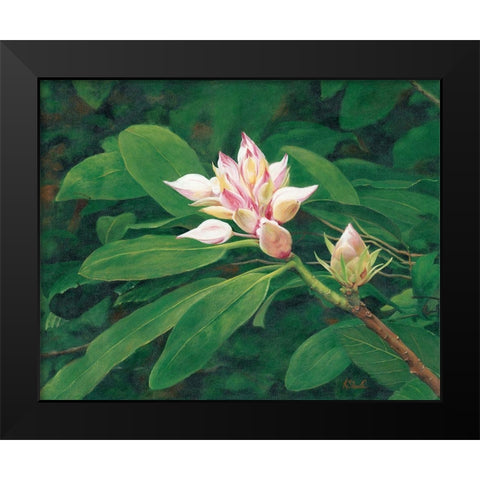 A Whisper of Pink Black Modern Wood Framed Art Print by Sherrill, Kate